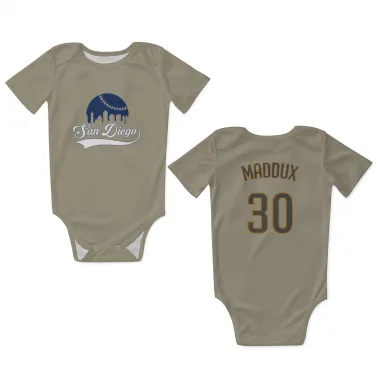 San Diego Padres Greg Maddux  Tan Newborn & Infant Bodysuit