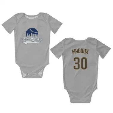 White/Brown San Diego Padres Greg Maddux   Newborn & Infant Bodysuit